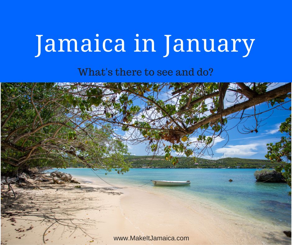 Jamaica in January beach scene